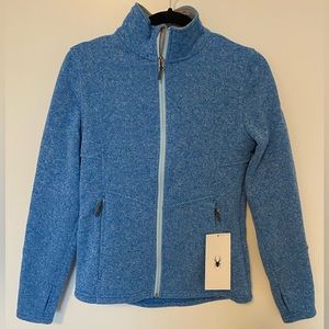 NWT Spyder blue heather zip-up jacket, size S